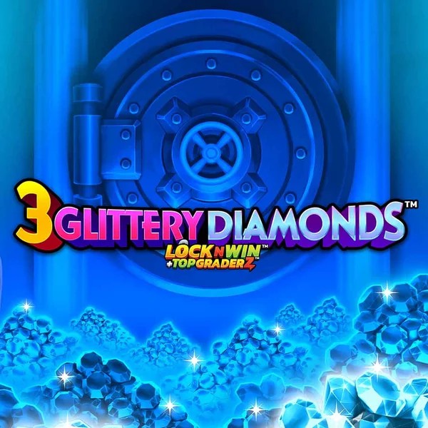 3 Glittery Diamonds casino game by PearFiction Studios – featured logo at Wolf Casino