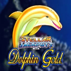 Dolphin Gold with Stellar Jackpots logo by Lightning Box Game at Wolf Casino